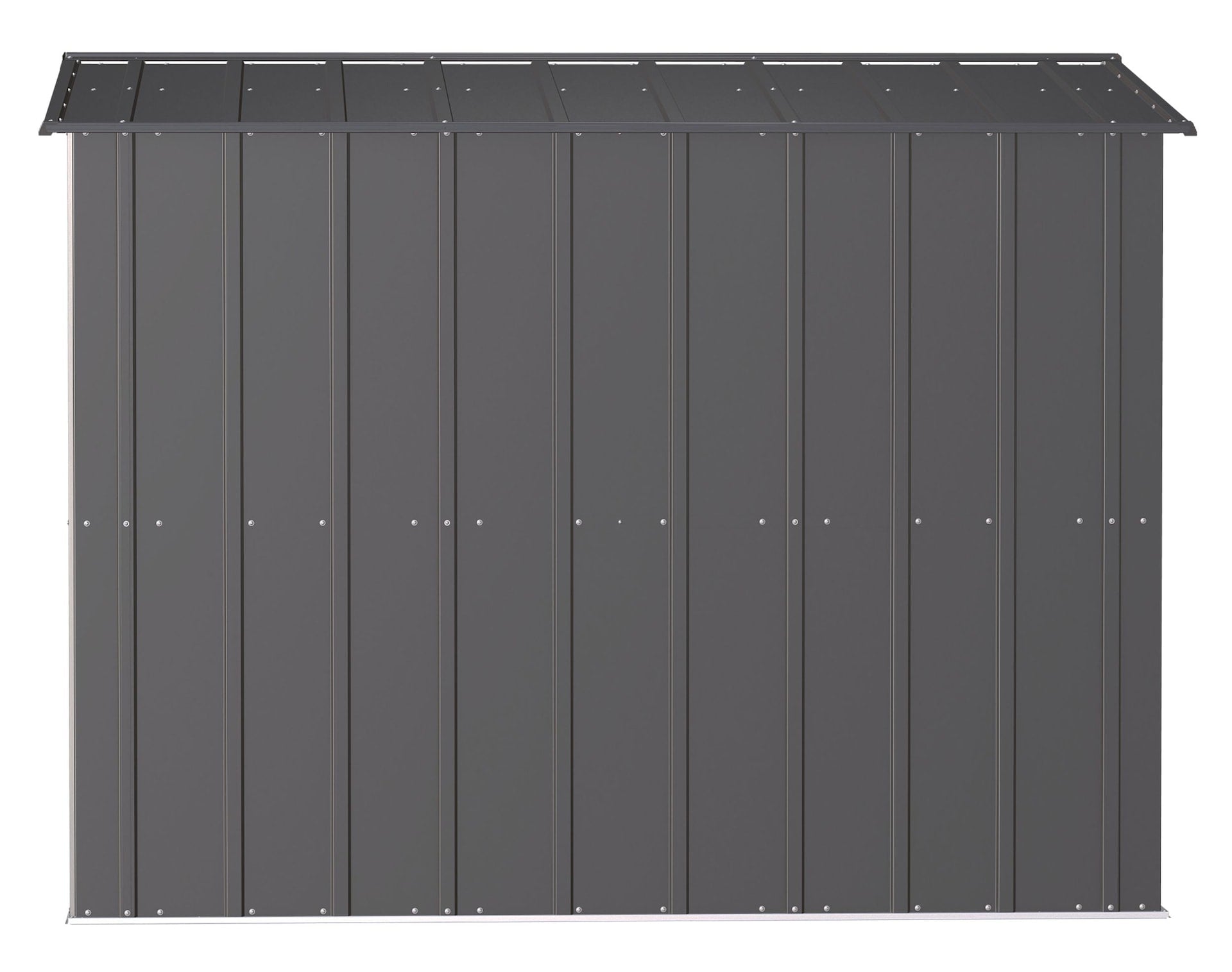 Arrow Classic Galvanized Steel Storage Shed, Charcoal, 8-ft x 8-ft