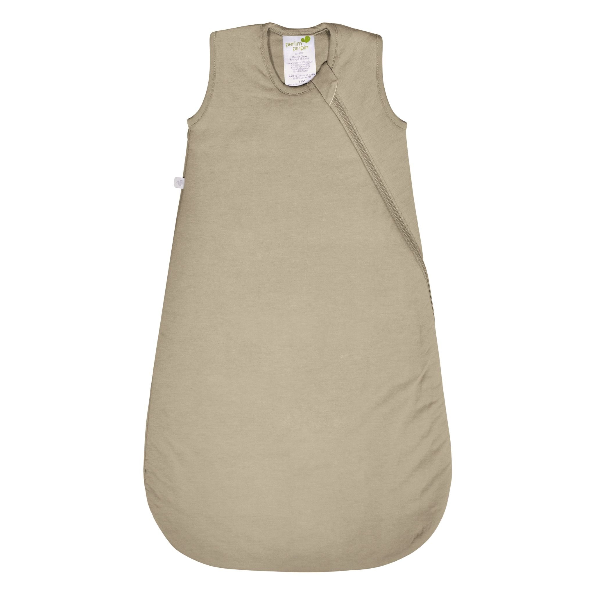 Perlimpinpin Bamboo Baby Sleep Bag, Taupe, 6-18 months