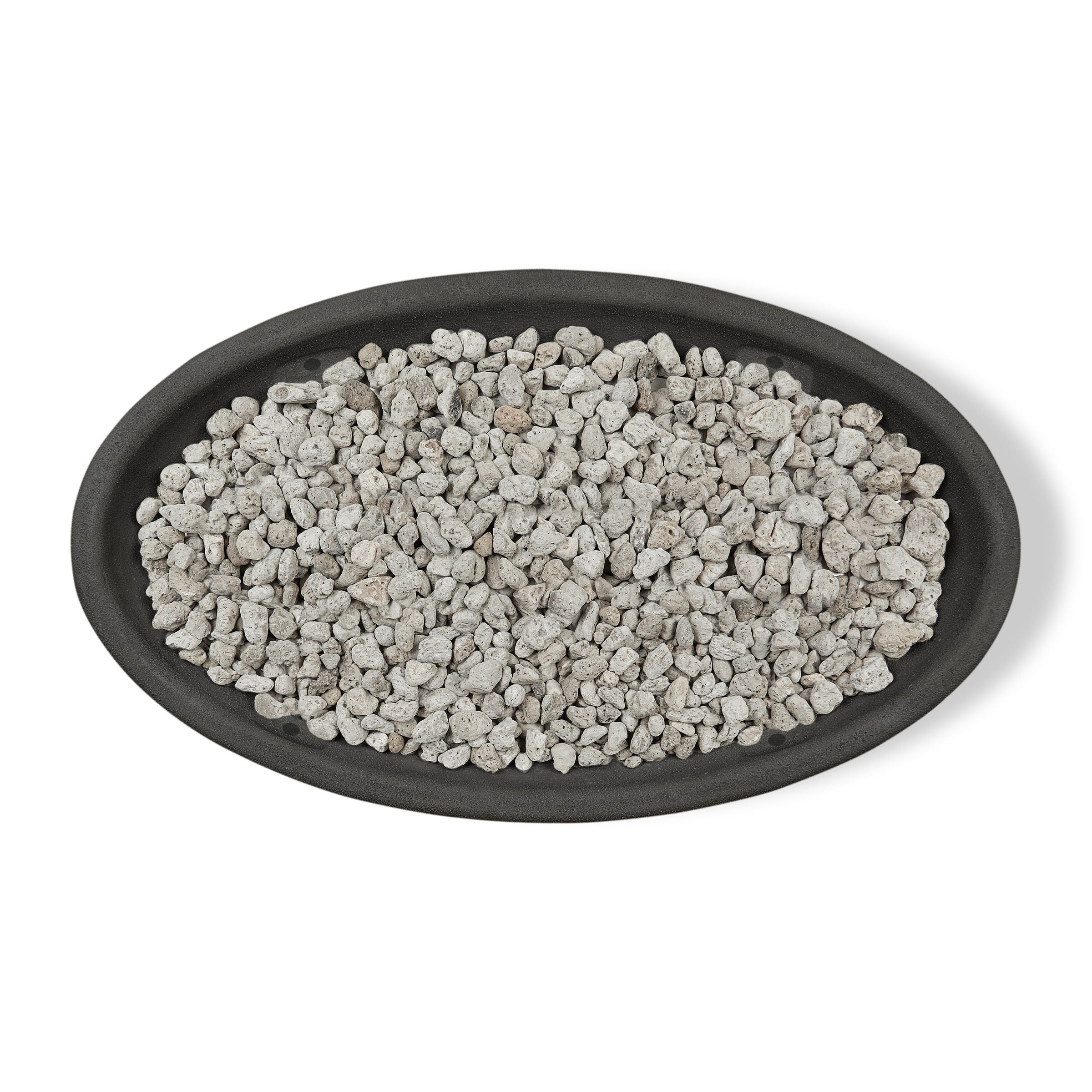 Riverside Oval Concrete Propane Fire Pit in Shale, 48-in