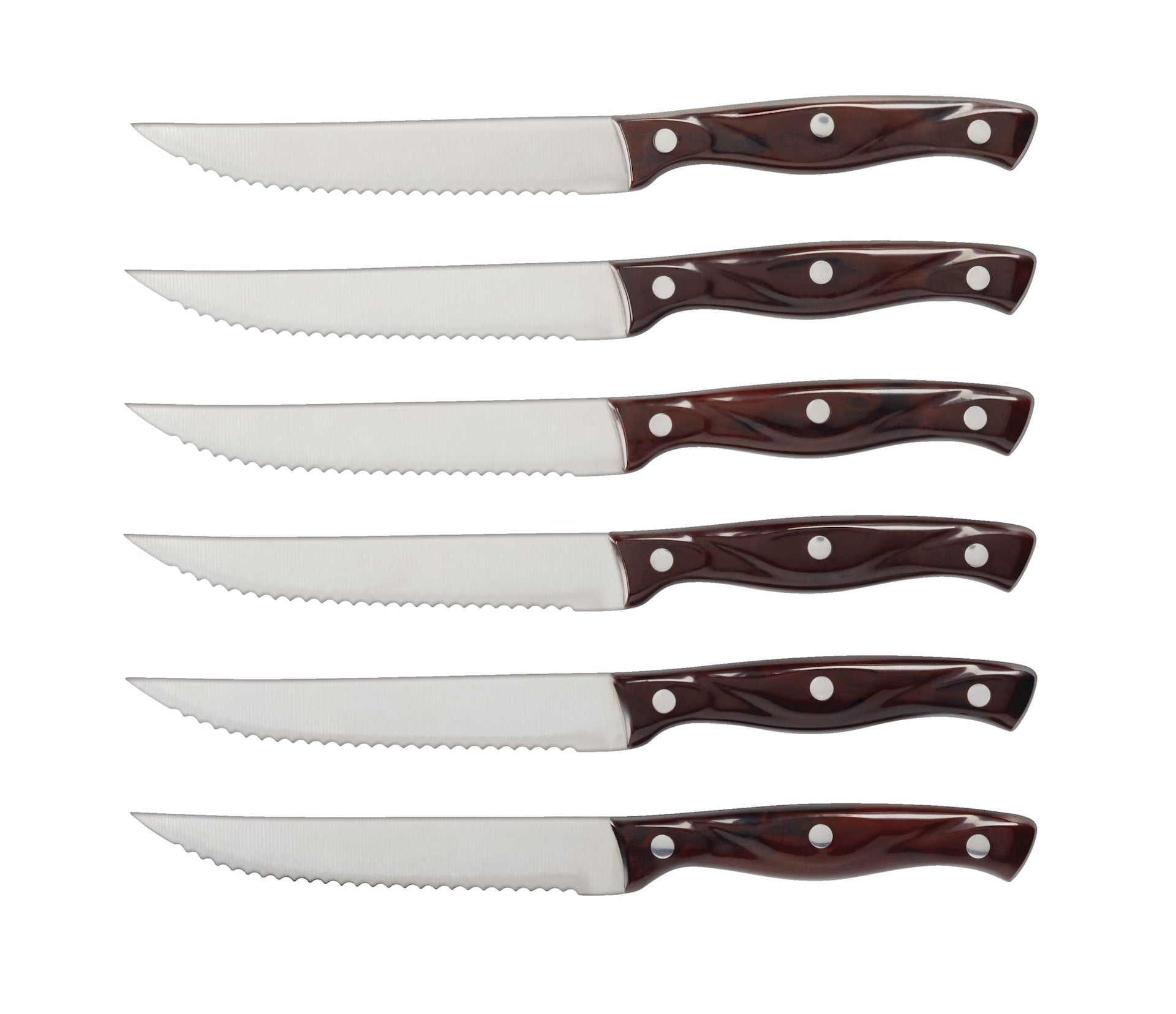MASTER Chef Steak Knife Set, Full Tang, 6-pc