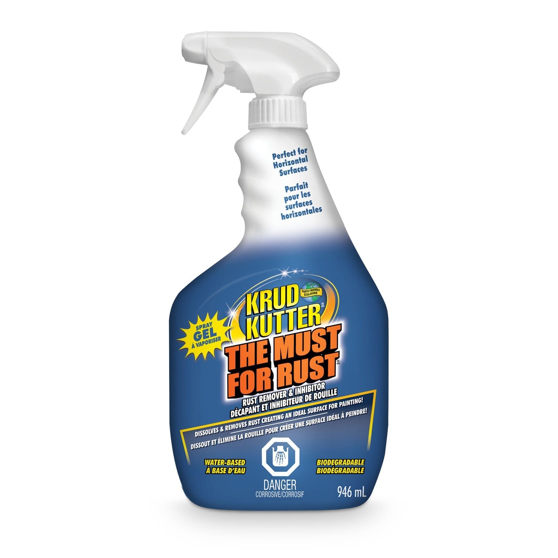 Krud Kutter Rust Remover Spray & Inhibitor, Water-Based, Biodegradable, 946-mL