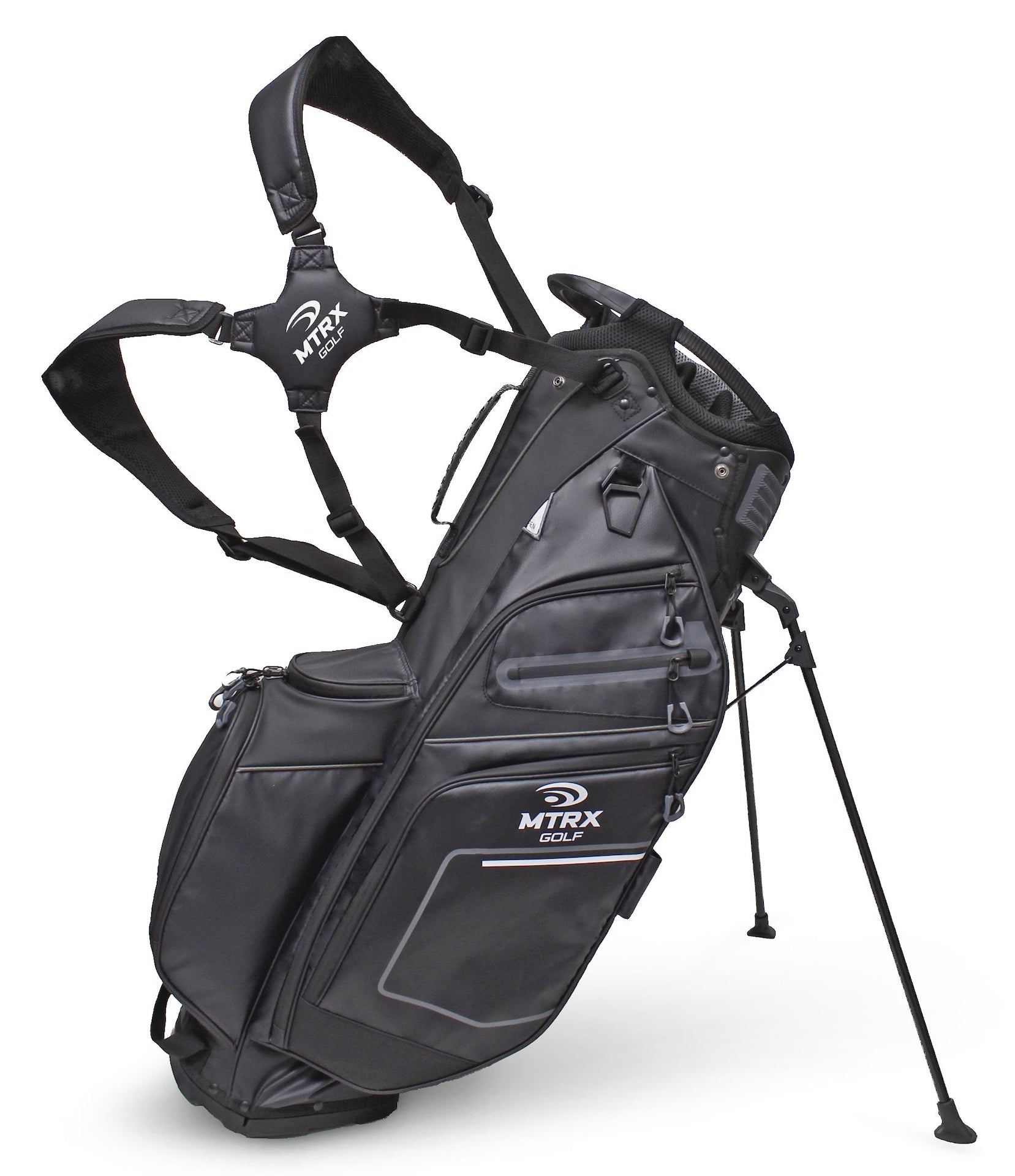 MTRX 14-Way Top Golf Stand Bag, Black