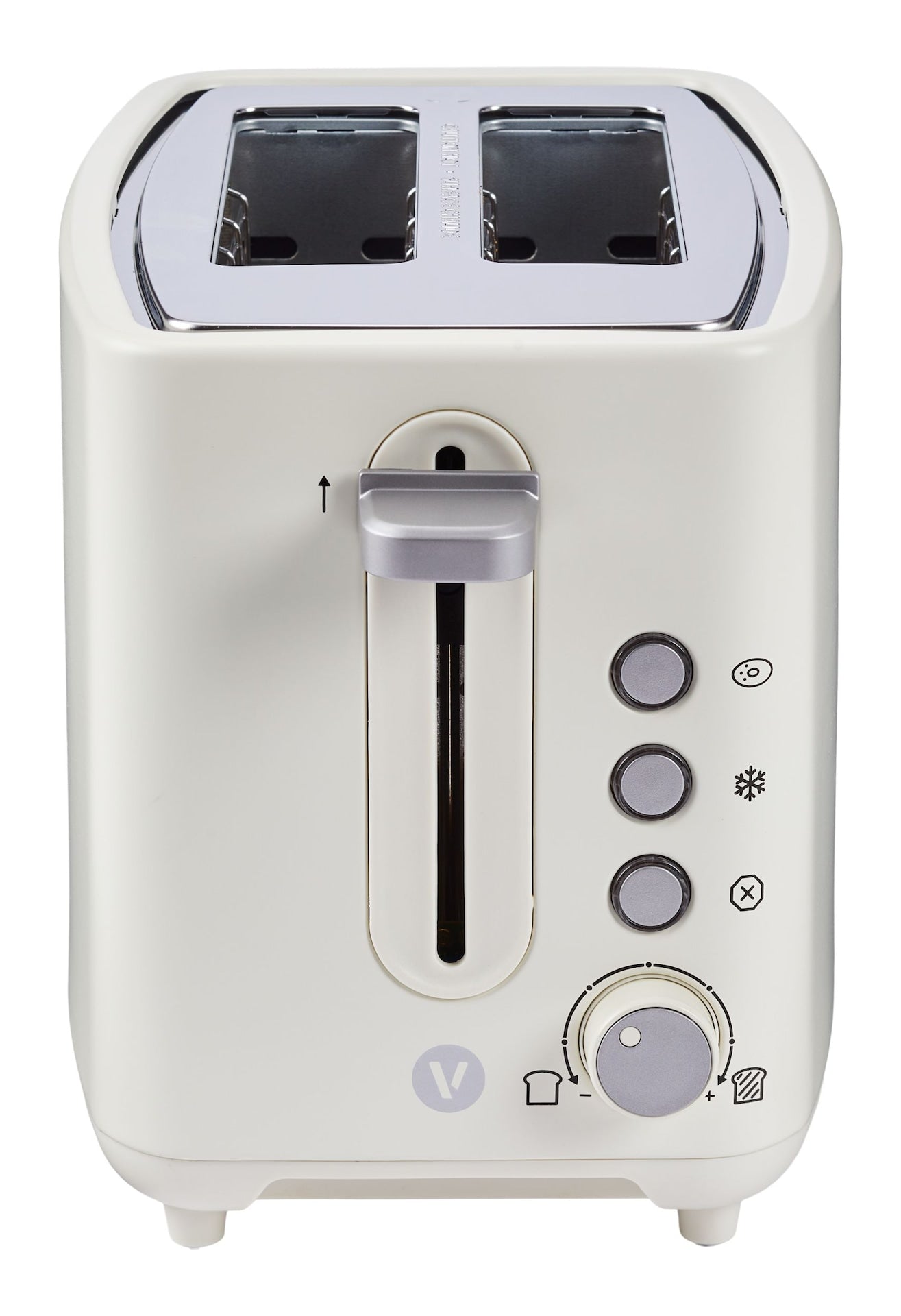 Vida by PADERNO Colour Series 2-Slice Toaster with 3 Settings, Shortbread