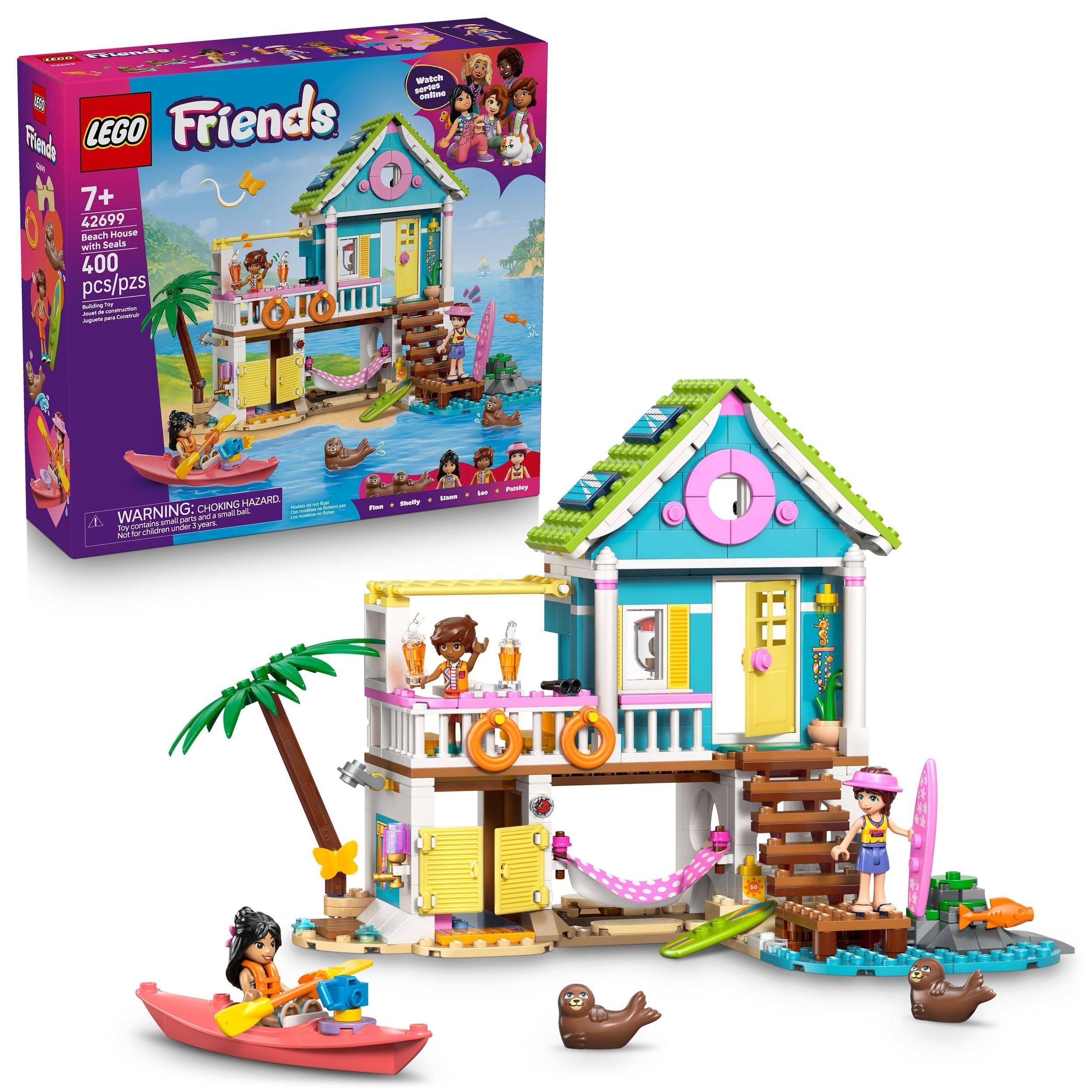 LEGO Friends Beach House with Seals - 42699, 400-pcs, Ages 6+