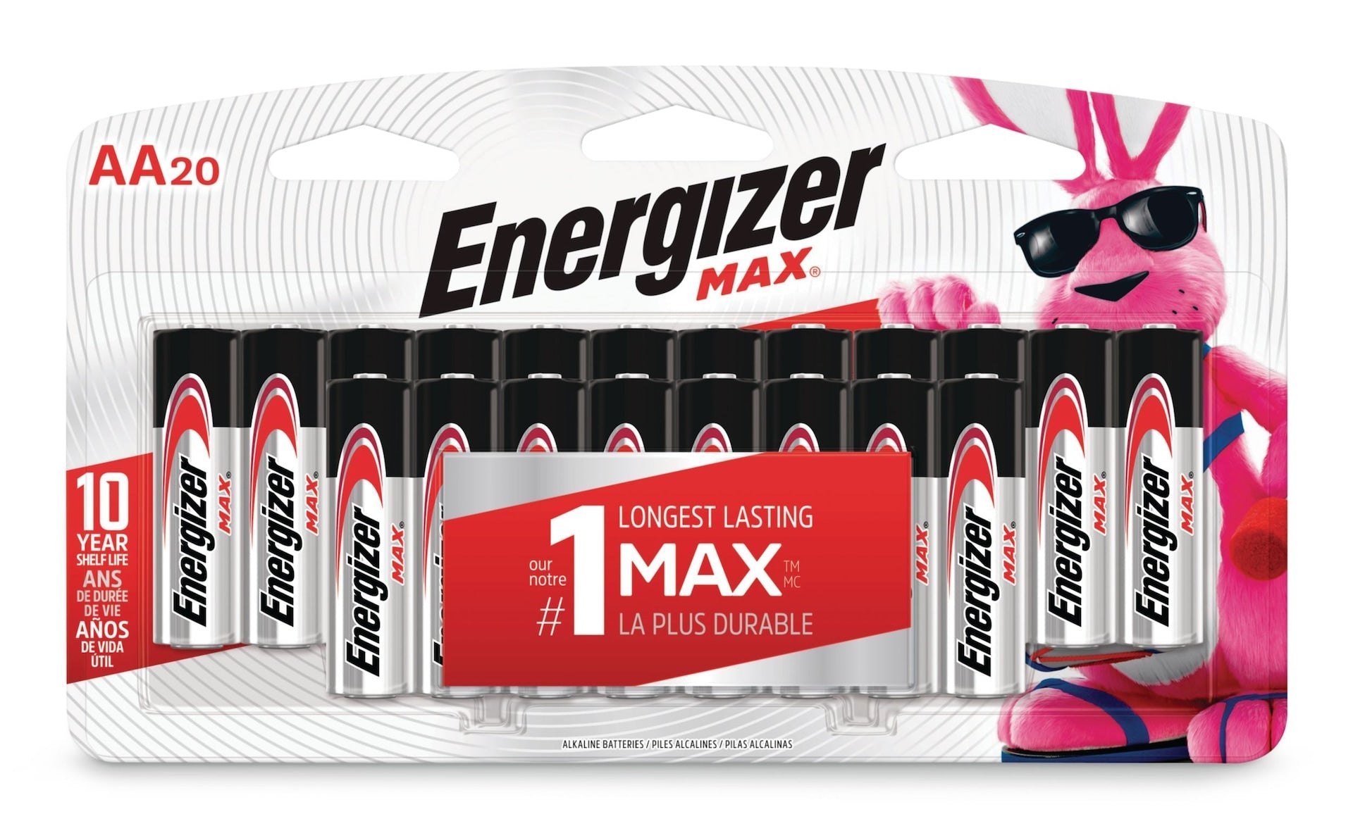 Energizer Max 20-pk AA Alkaline Batteries, Long Lasting, All Purpose