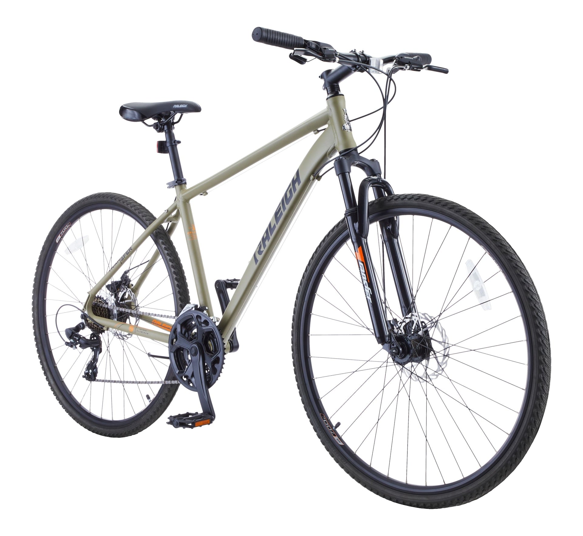 Raleigh Encounter Hybrid Bike with Alloy Disc Brakes, 700C, Grey