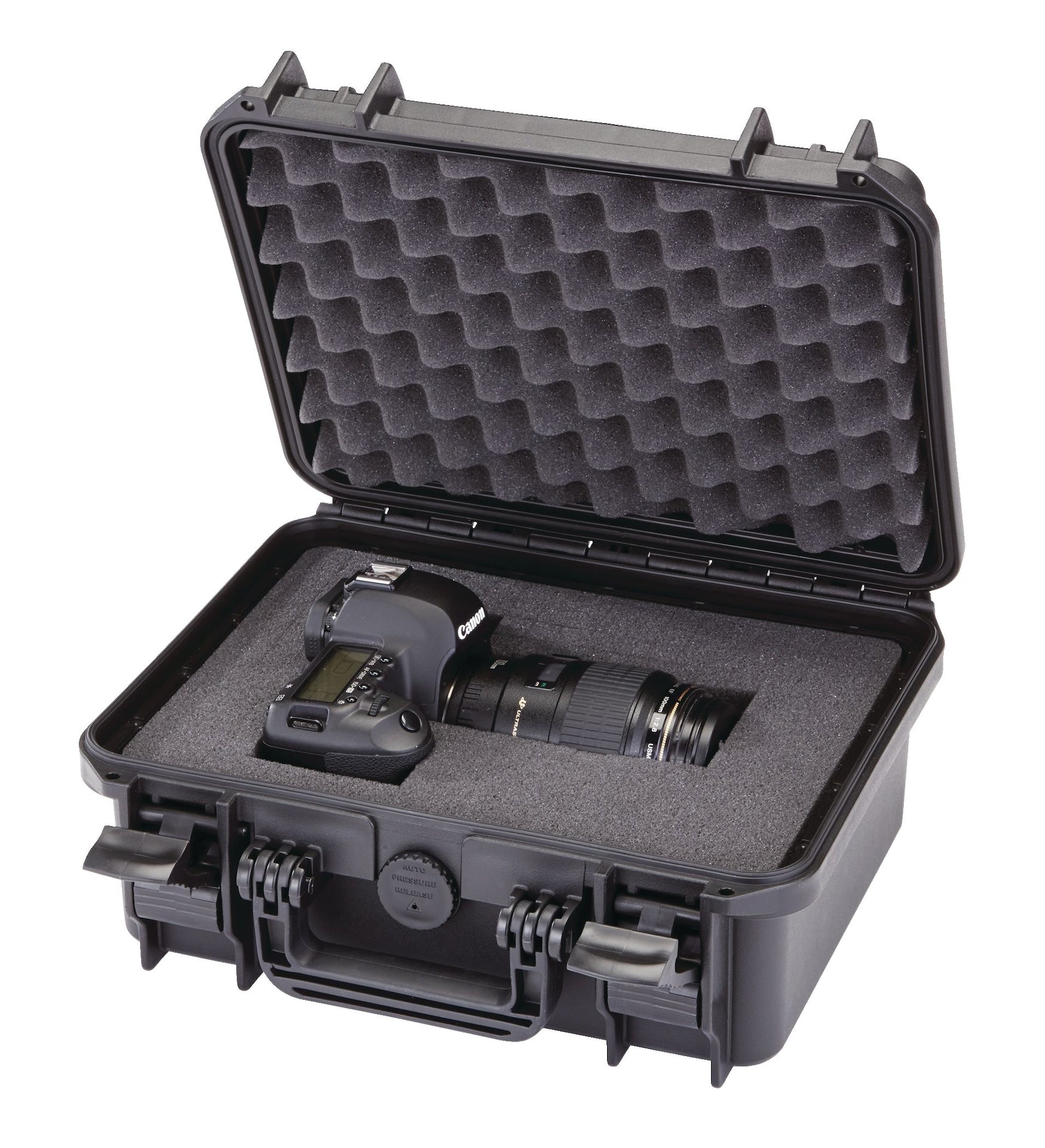 MAXIMUM Portable IP67 Waterproof Storage Case with Foam Layers, Small, Black