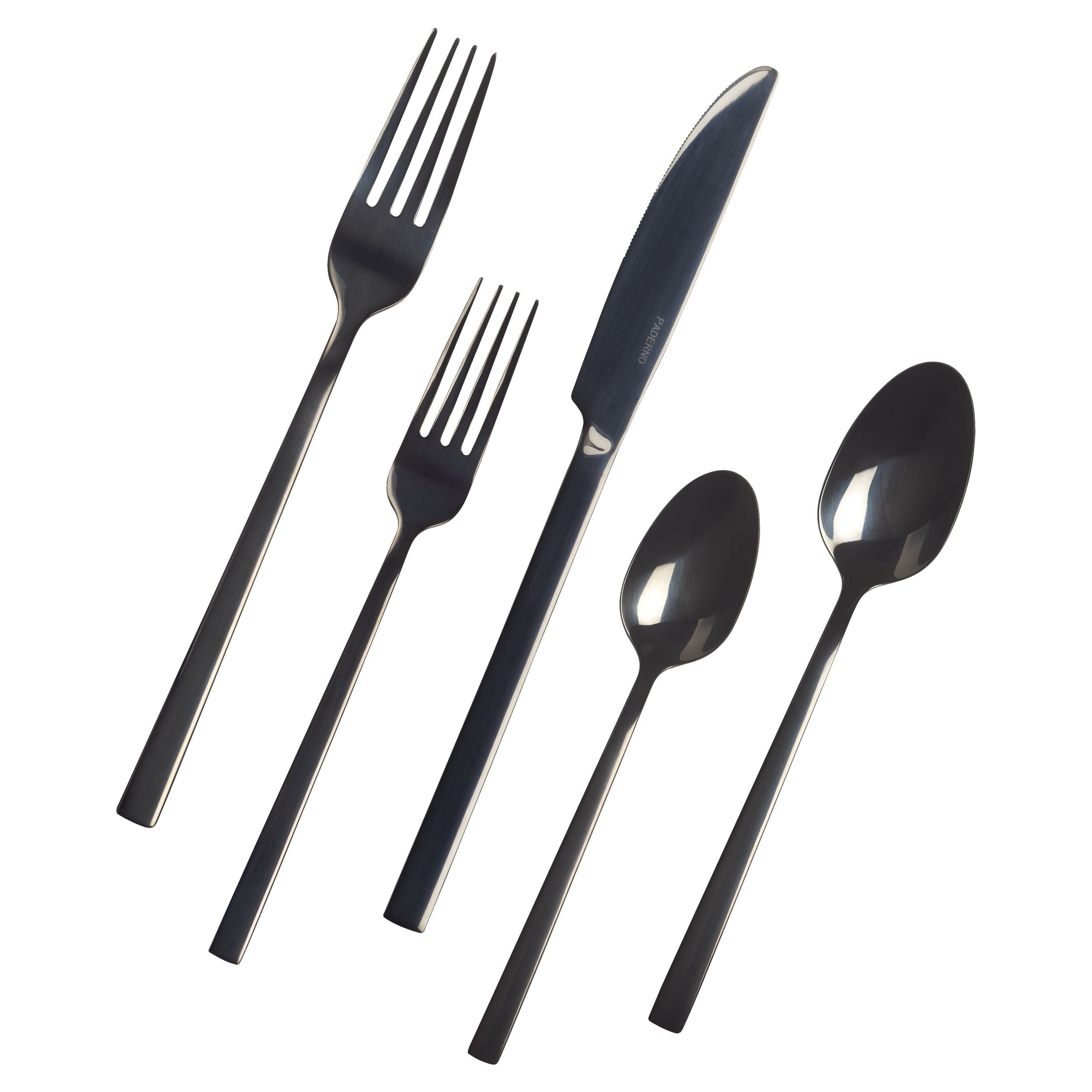 PADERNO Belvedere Stainless Steel Flatware Set, Serves 4, 20-pc, Black