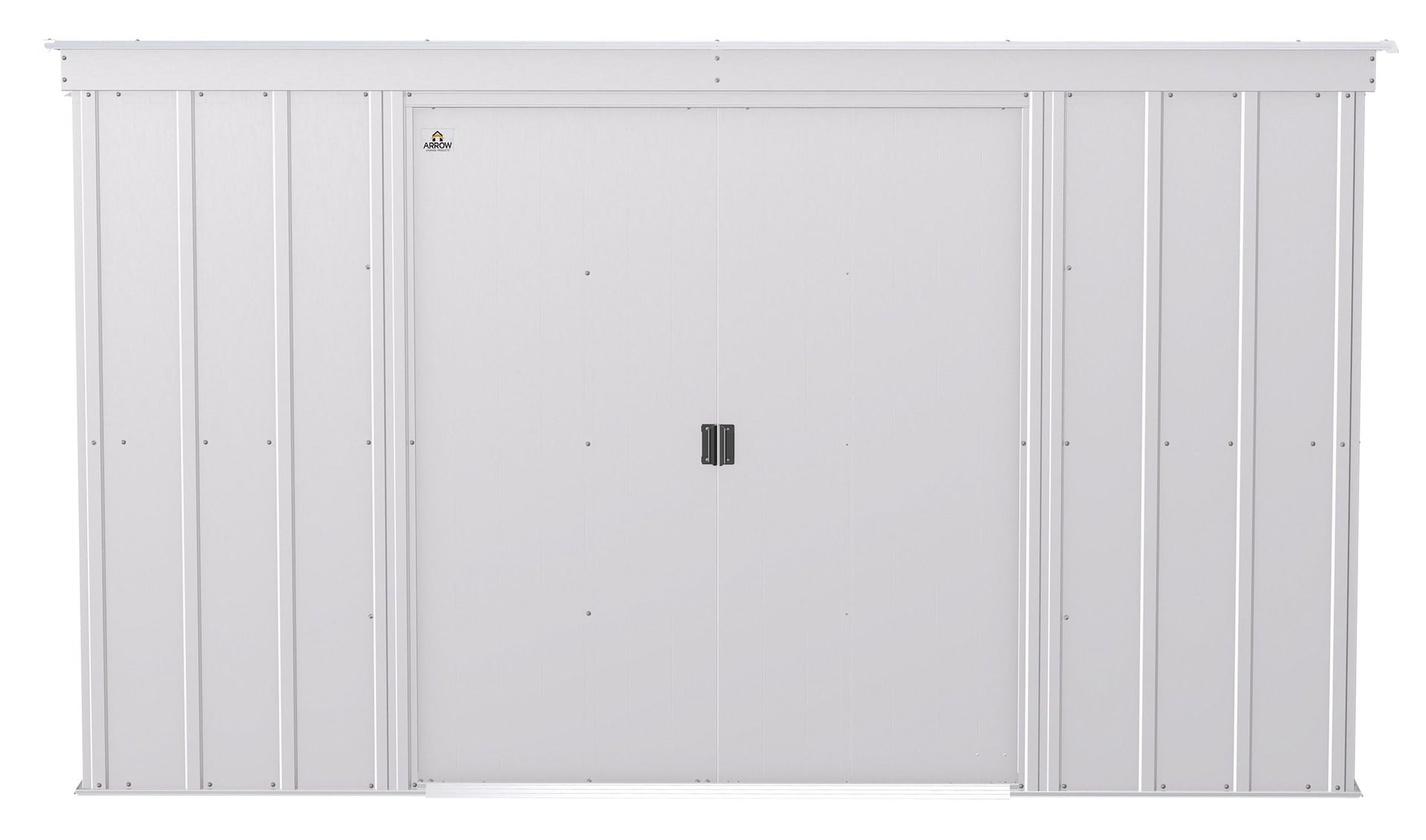 Arrow Classic Galvanized Steel Storage Shed, Flute Grey, 10-ft x 4-ft