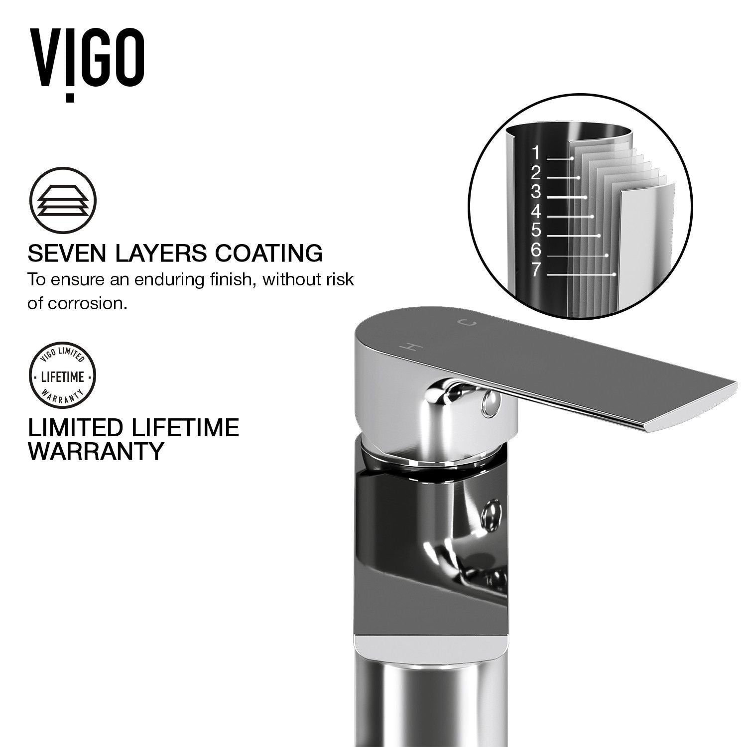 VIGO Norfolk Single Handle Vessel Single Hole Bathroom Sink Faucet, WaterSense Certified, Chrome,