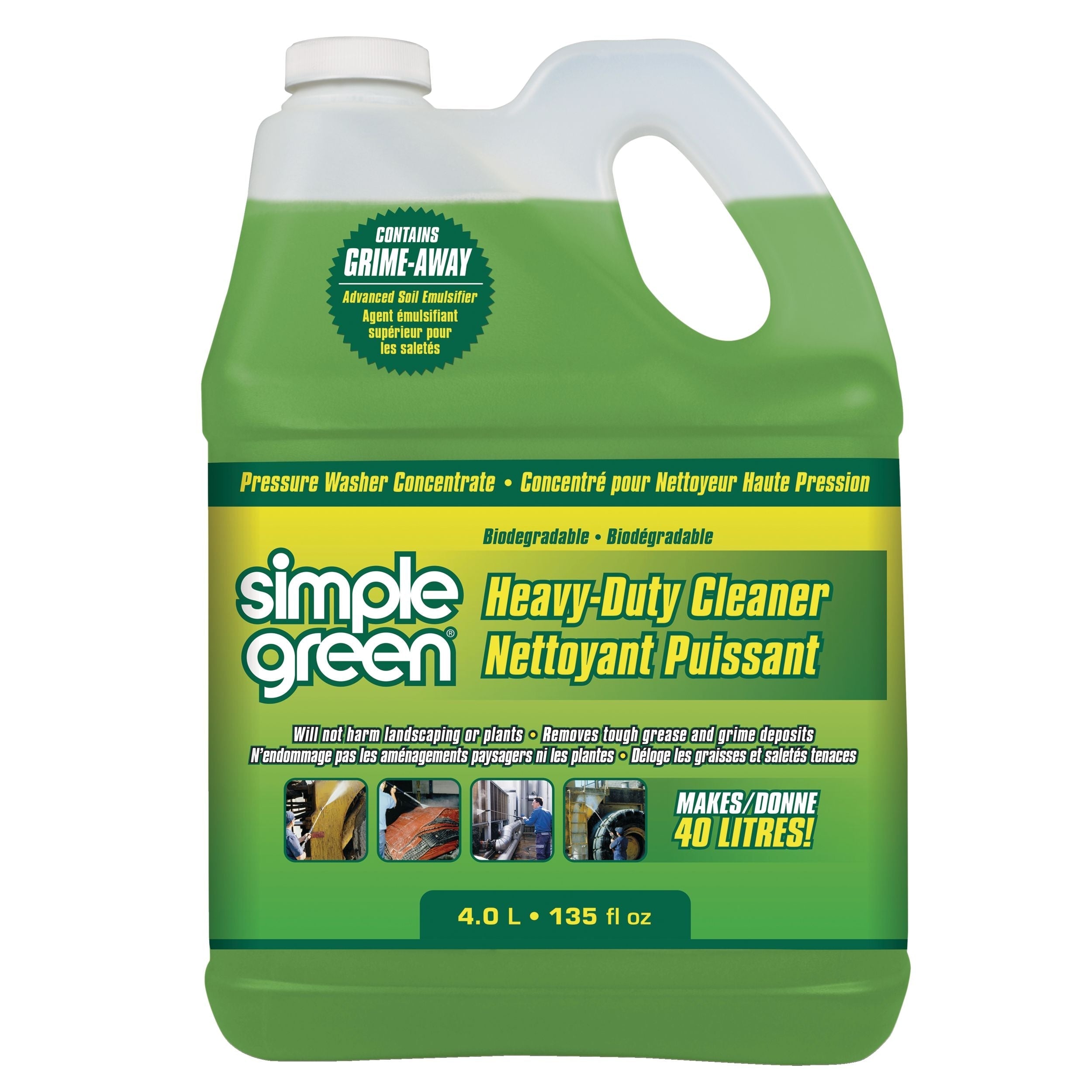 Simple Green Heavy-Duty Concentrate Pressure Washer Detergent, 4L
