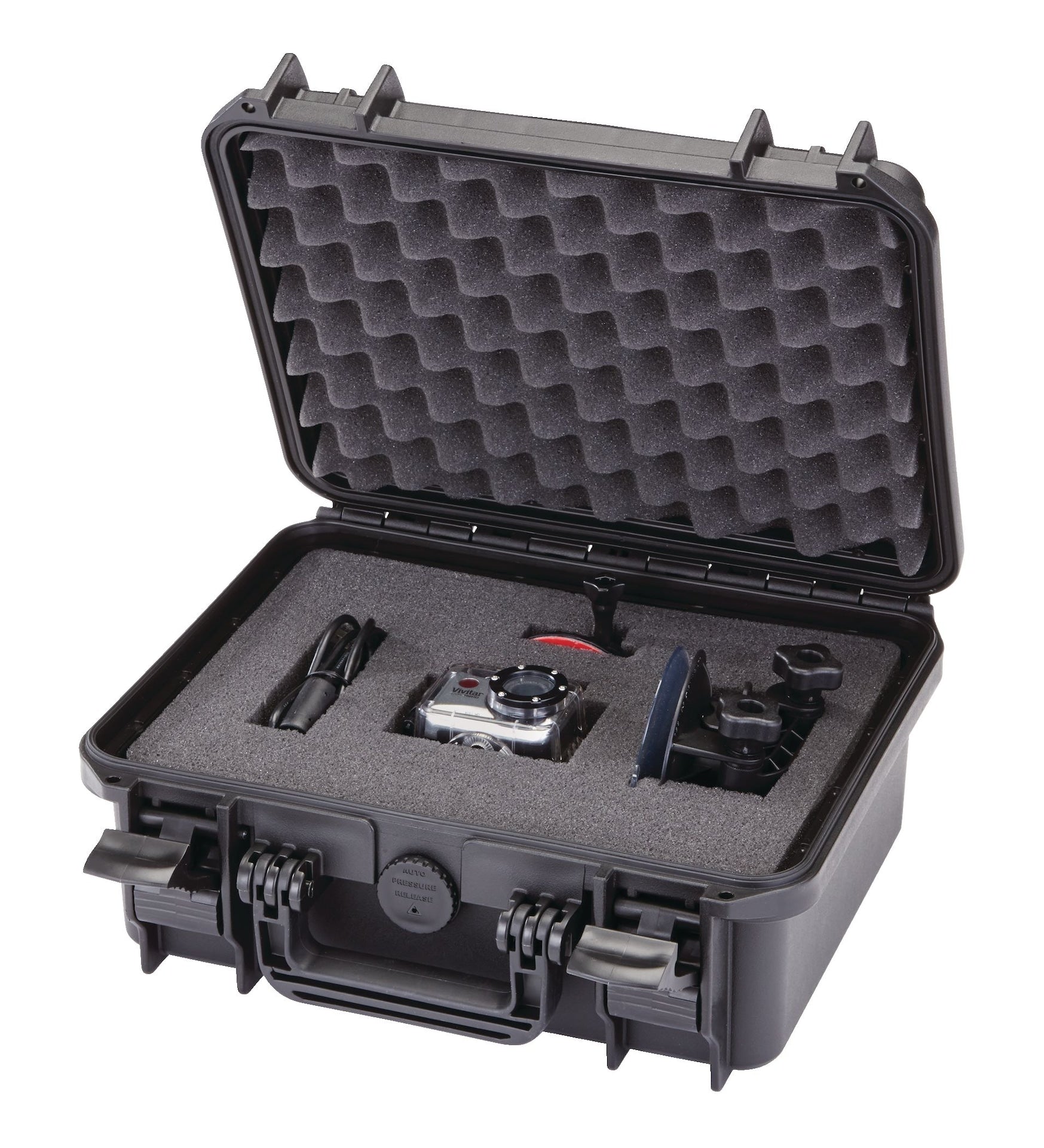 MAXIMUM Portable IP67 Waterproof Storage Case with Foam Layers, Small, Black