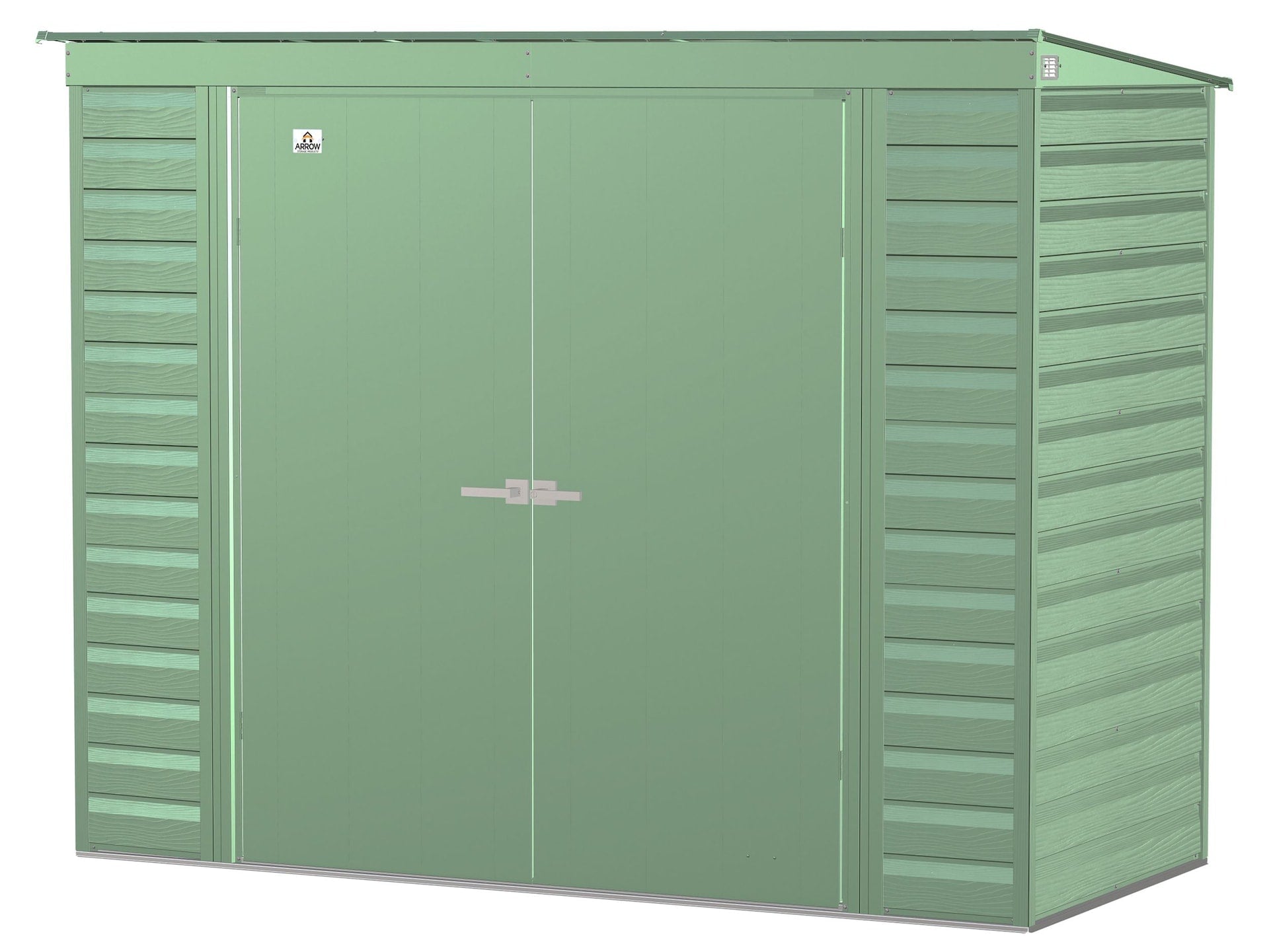Arrow Select Galvanized Steel Storage Shed, Sage Green, 8-ft x 4-ft